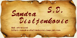 Sandra Dišljenković vizit kartica
